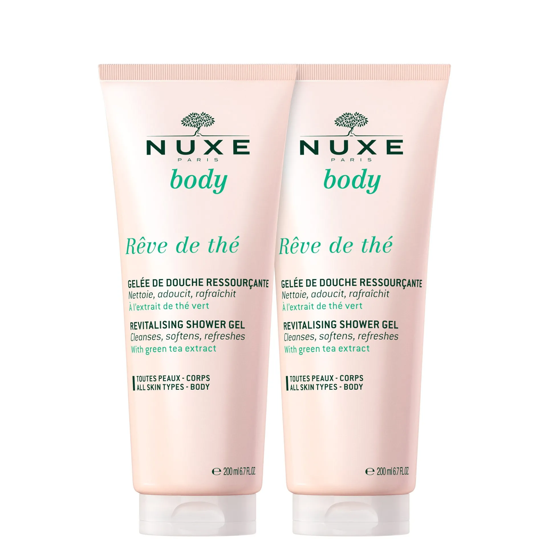 Gel Doccia^NUXE Duo Gel doccia rigenerante BODY Rêve de thé