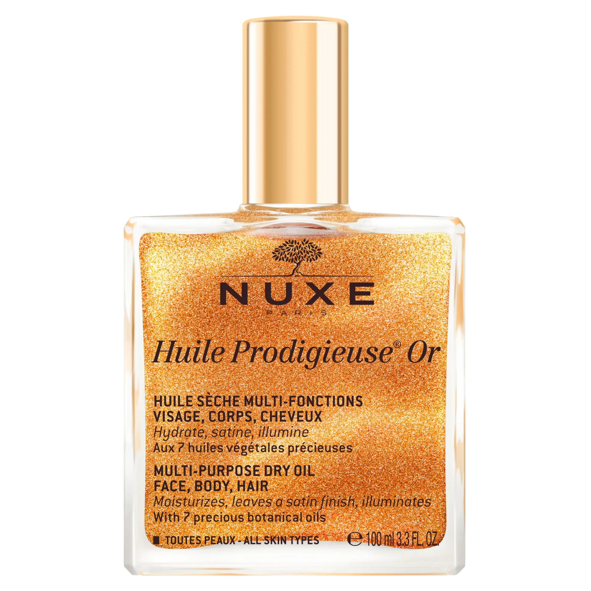 Olio Per Capelli | Olio Per Il Corpo^NUXE Huile Prodigieuse® Or 100 ml - Olio secco per viso, corpo e capelli