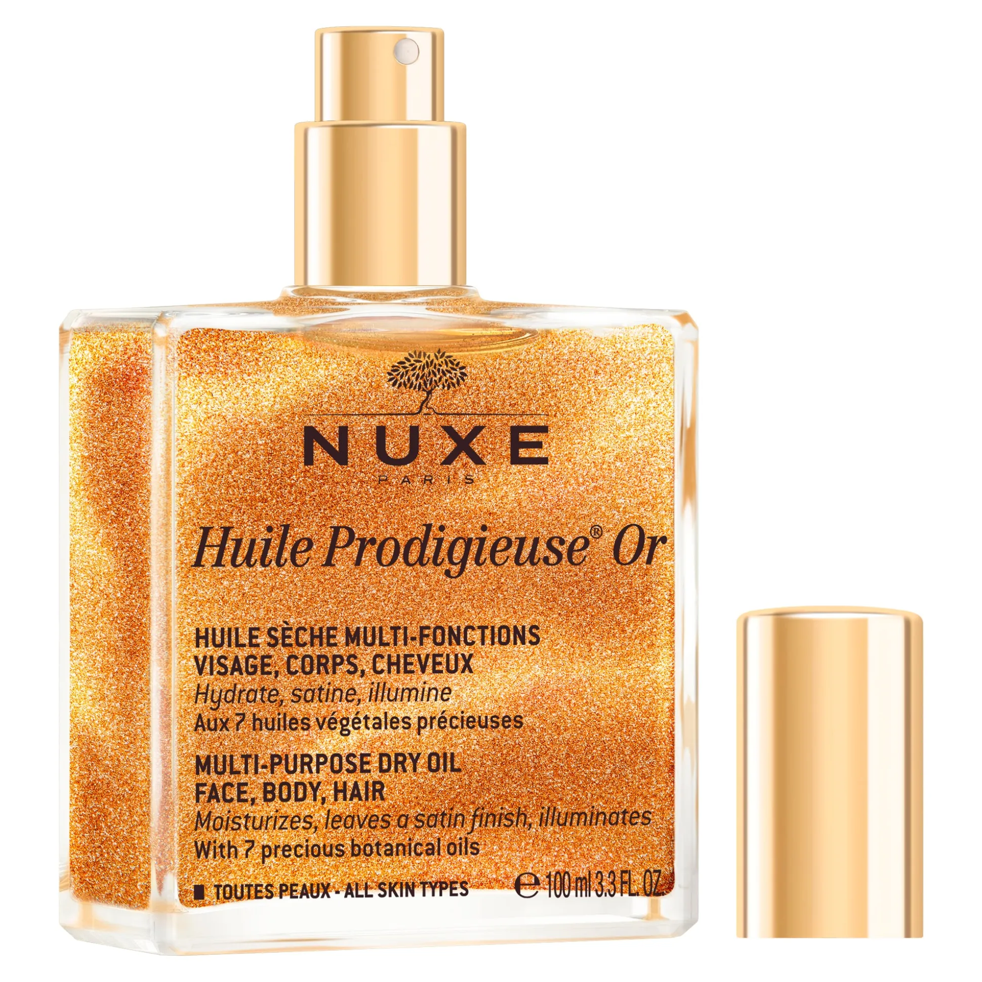Olio Per Capelli | Olio Per Il Corpo^NUXE Huile Prodigieuse® Or 100 ml - Olio secco per viso, corpo e capelli